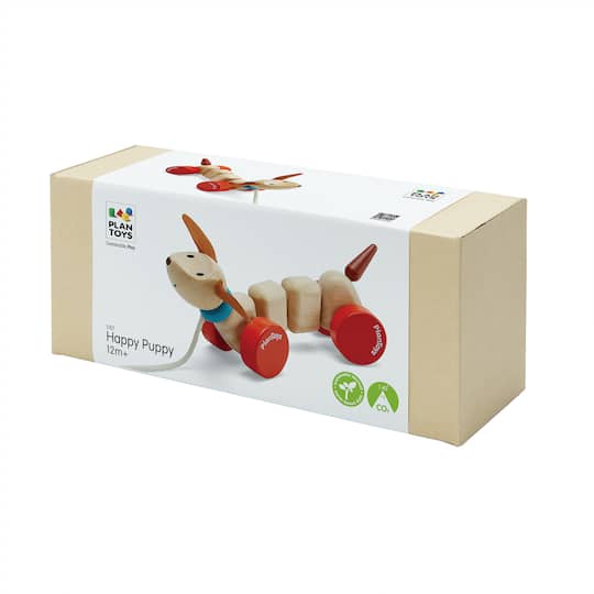 PlanToys Happy Puppy Wooden Pull Toy